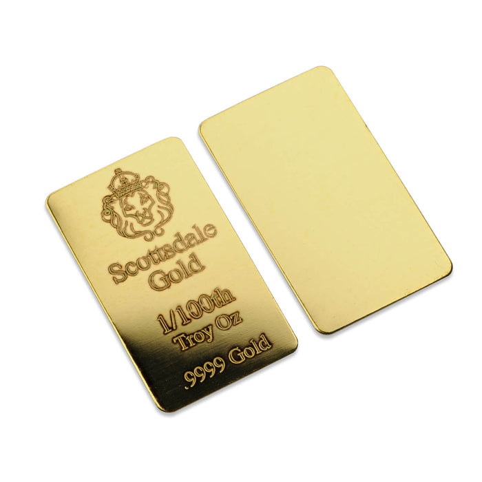 Scottsdale Gold 1/100th Oz Pure .9999 Gold Bar
