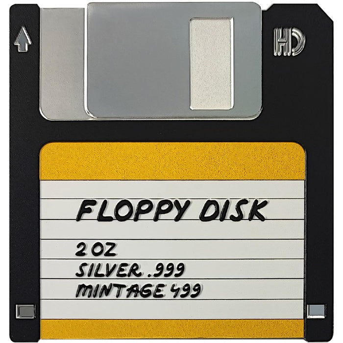 Floppy Disk TechStalgic Series 2024 2 oz $2 Pure Silver Coin - Niue