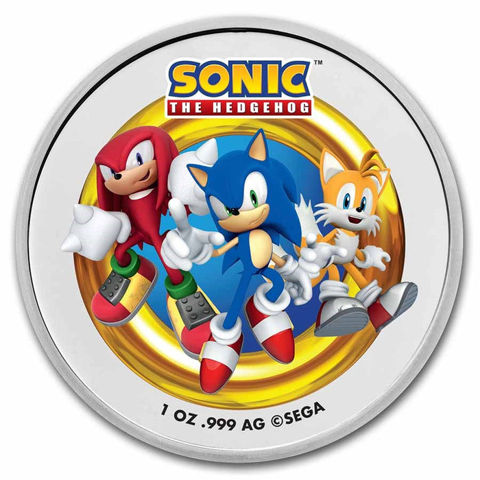 1 oz Silver Round Sonic Colorized (with TEP)