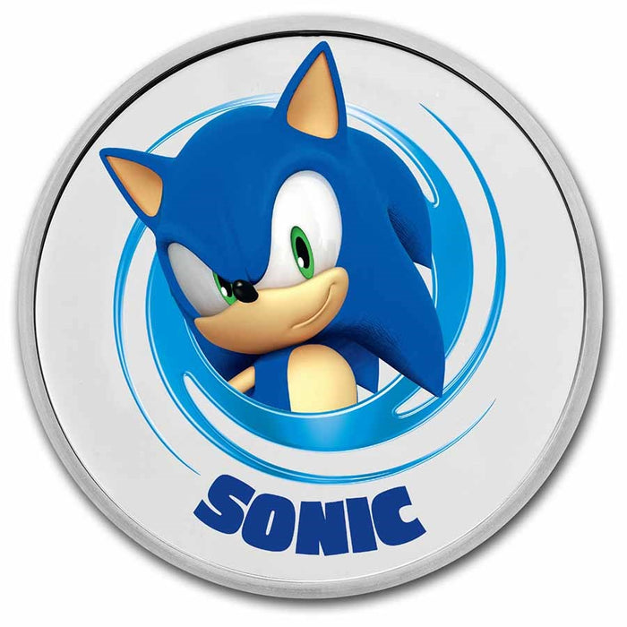 1 oz Silver Round Sonic Colorized (with TEP)