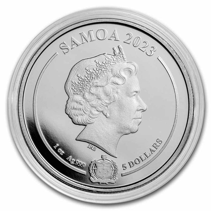 2023 Samoa 1 oz Silver DC Comics Aquaman BU