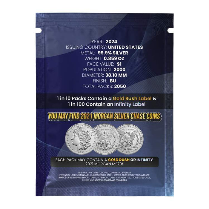 2024 Morgan & Peace Dollar PCGS MS70 & Chase Coins UltraBreaks Silver Dollar Legends Pack