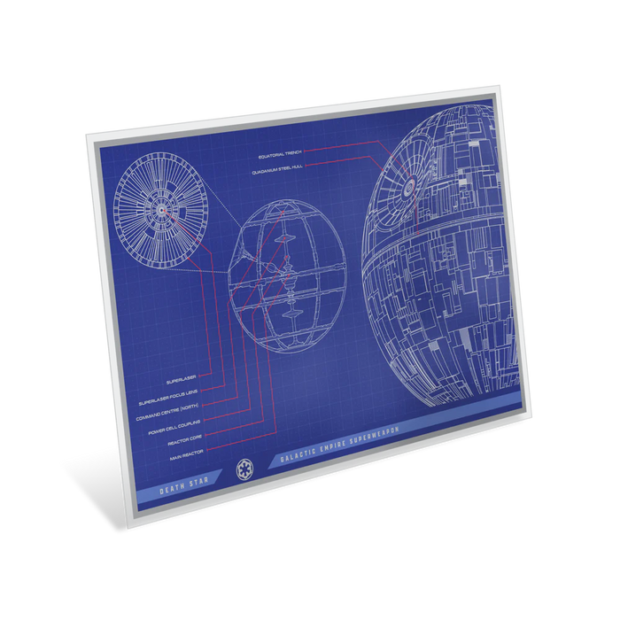 Star Wars Blueprint Series - Death Star 1oz Silver Foil