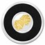 Dice Golden Highlights $1 0.5 Gram Pure Gold Coin - Palau