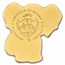 Elephant Golden Highlights $1 0.5 Gram Pure Gold Coin - Palau